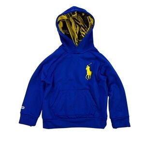 Polo Ralph Lauren Hoodie Boys Size 4T Blue Big Pony Full Zip Sweatshirt